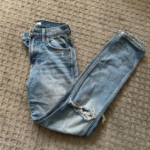 Grlfrnd Distressed Straight Leg Jeans